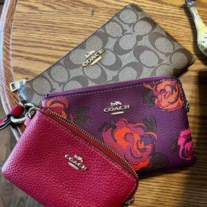 Coach Brown and Purple Clutches and Wristlets Collection